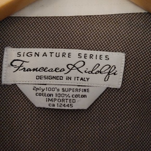 Francesco Ridolfi Luxury Dress Shirt - Men's 15 1/2 L - Picture 6 of 6